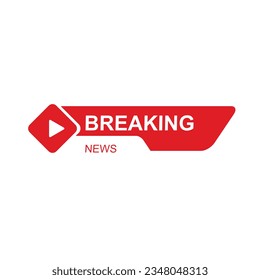 Breaking news label tag vector element