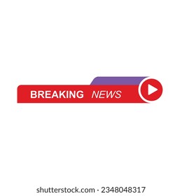 Breaking news label tag vector element