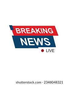 Breaking news label tag vector element