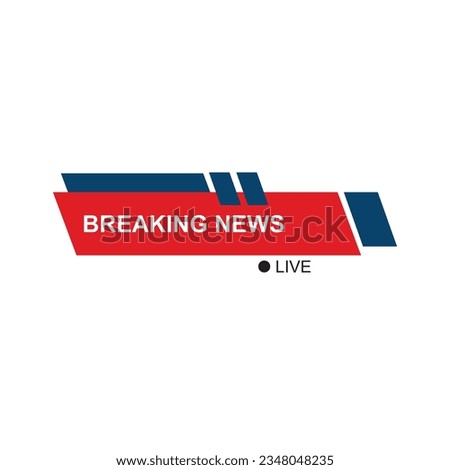 Breaking news label tag vector element