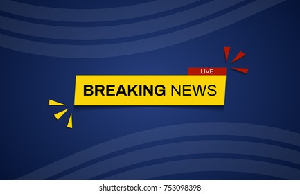 Breaking news live banner, news background, breaking news, vector infographic with news theme.