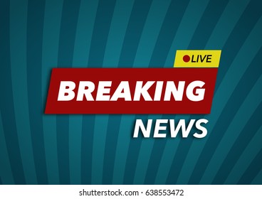 Breaking News Live Banner on Glowing Wavy Lines Background. Business Technology. News Background. Vector Illustration.