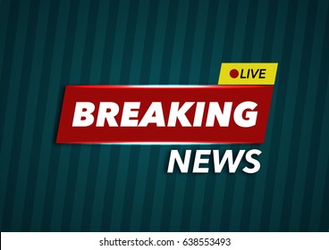 Breaking News Live Banner on Glowing Wavy Lines Background. Business Technology. News Background. Vector Illustration.