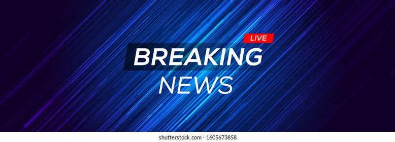 Breaking News Live. Business / Technology News Background. Vector Illustration.