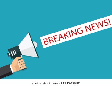 Breaking news live concept. Vector illustration.