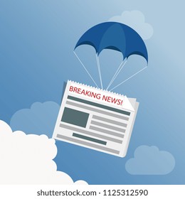 Breaking news live concept. Vector illustration.