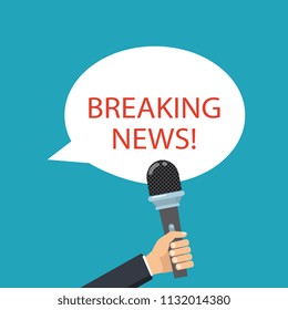 Breaking news live concept. Vector illustration.