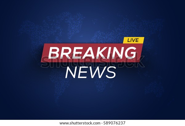 Breaking News Live on
World Map Background. Business / Technology News Background. Vector
Illustration.
