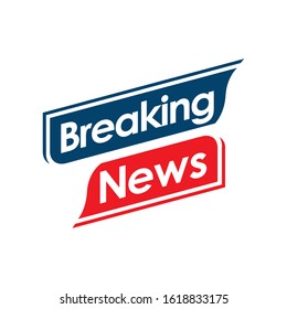 Breaking news logo icon for News Entertaining show sign banner vector illustration