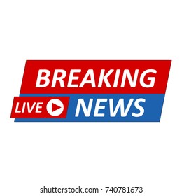 Breaking News Logo Live Banner News Stock Vector (Royalty Free ...