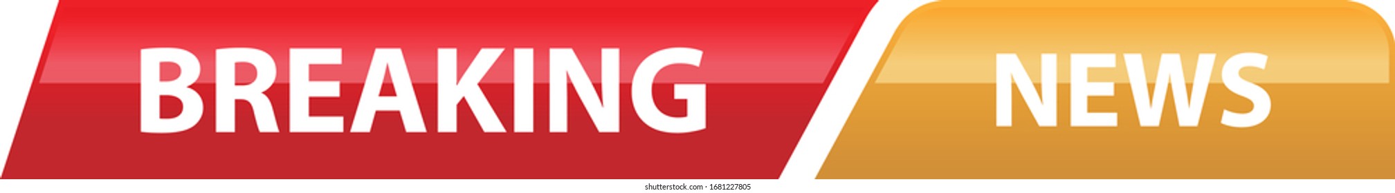 Pancarta vectorial del logo de noticias de última hora con imagen vectorial de texto blanco
