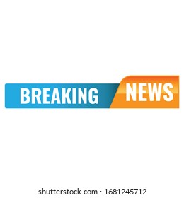 Pancarta vectorial del logo de noticias de última hora con imagen vectorial de texto blanco