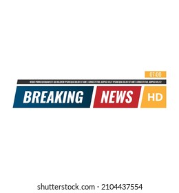 Banner vectorial del logo de noticias de última hora con imagen vectorial de texto blanco. Icono de noticias de última hora comunicación diseño de imagen vectorial