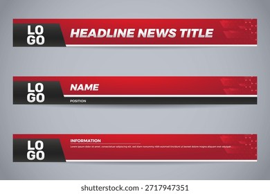 Últimas noticias en el tercer lugar con color rojo para canales de televisión y noticias