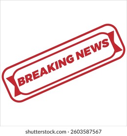 Breaking News Made Rubber Stamp Seal.