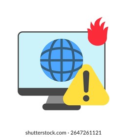 Breaking News mini illustration flat color icon, use for journalist, broadcasting, news and media UI, UX kit, app and web development, digital or print.
