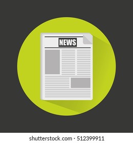 breaking news in newspaper vector illustration design