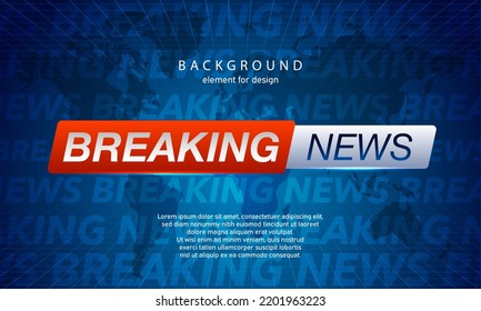 Noticias de última hora sobre el fondo del Mapa Mundial. Tecnología de negocios de Planet News Background. Plantilla de ilustración vectorial para su diseño.
