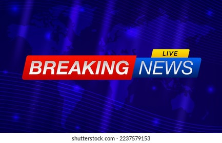 Breaking News auf World Map Hintergrund. Planet News Hintergrund Business Technology. Vektorgrafik-Vorlage für Ihr Design.