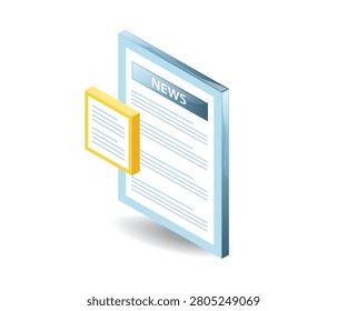 Breaking News Platform 3D Render Digital Journalism and Online Media Concept