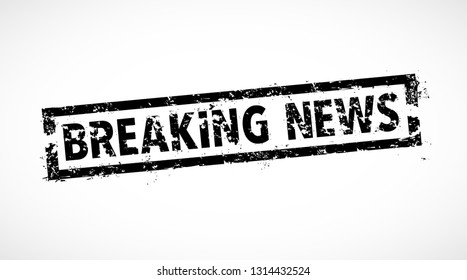 Breaking news rubber stamp