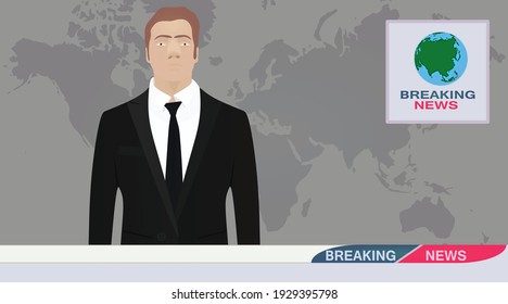 Última pantalla de noticias. ilustración vectorial