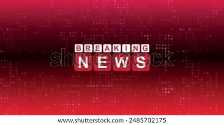 breaking news sign on red background