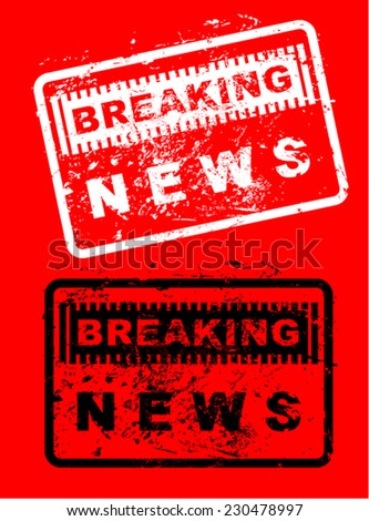 breaking news, stamp