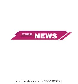 Breaking News template title on white background for screen TV channel.