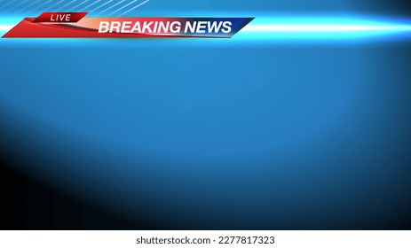 Breaking News template title on white background for screen TV channel. Flat vector illustration EPS10.