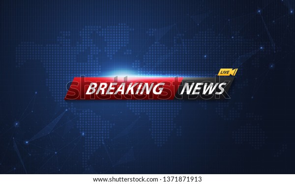 Breaking News Template Title Shadow On Stock Vector Royalty Free