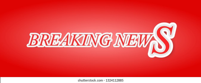 Breaking news text design for concept icon. vector illustration