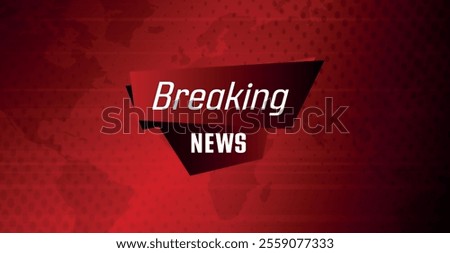 breaking news text information sign