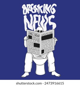 Breaking News T-shirt Vector Illustration