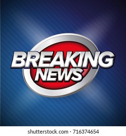 Breaking News tv banner vector