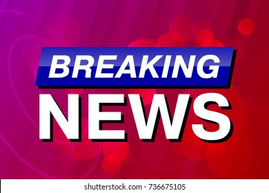 Breaking News, TV screen saver, vector background. Technology News Background
