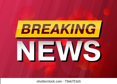 Breaking News, TV screen saver, vector background. Technology News Background