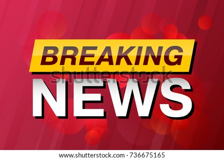 Breaking News, TV screen saver, vector background. Technology News Background