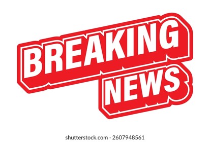 Breaking News, Typography Graphic illustration