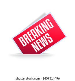 Breaking News Update Announcement Label