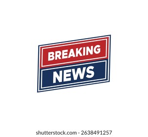 Breaking news update logo vector icon 