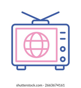 Vetor de últimas notícias para eventos globais, ilustração de tela de TV internacional, cobertura diplomática e atualizações mundiais