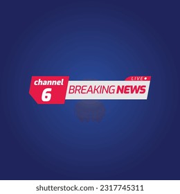 Breaking news vector icon isolated on dark background perfect for news show banner