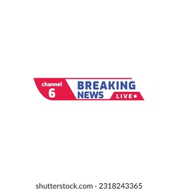Breaking news vector icon isolated on white background perfect for news show banner