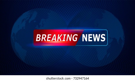 Breaking news. Vector illustration. Background with earth