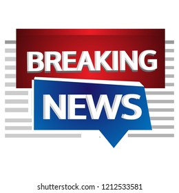 Breaking News vector with striped background