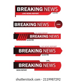 Breaking News vector Tag  and shapes 