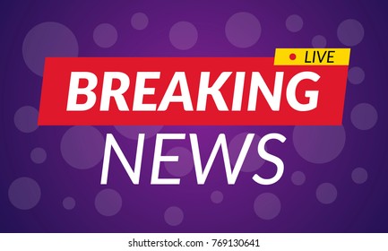 Breaking news, world news backgorund, TV news design. Vector illustration EPS 10