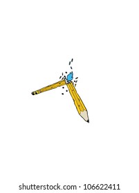 Breaking Pencil with Creative Flame