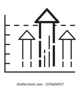 Breaking Records Growth Vector break through Icon Design